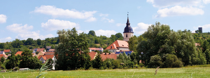 Ansicht der Lehrberger Kirche